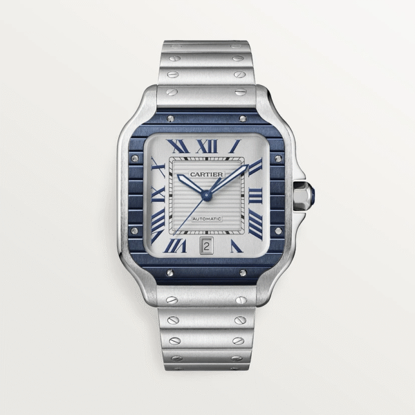 SANTOS Blue PVD Bezel 39.8mm
