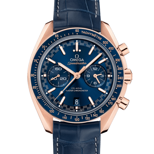 Speedmaster RACING Sedna™ gold Blue 44.25mm
