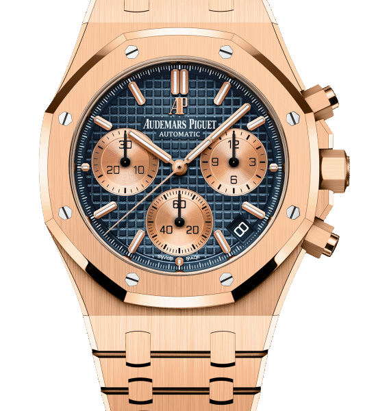 ROYAL OAK Pink Gold Blue Dial CHRONOGRAPH 41mm